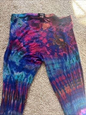 Tie-Dye Leggings in Blue Purple Pink - Soft Stretch Bottoms